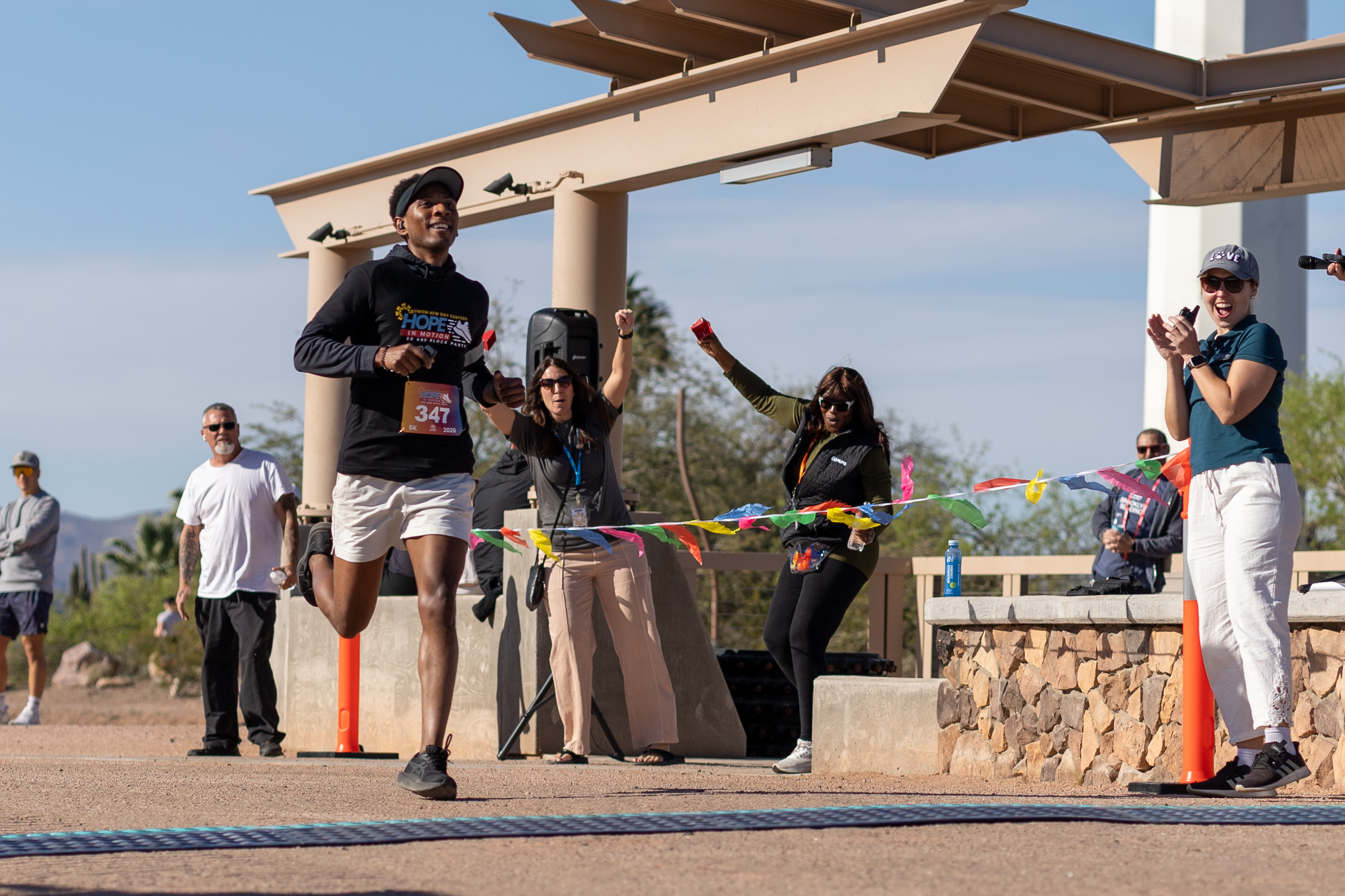 Race finisher at a charity event