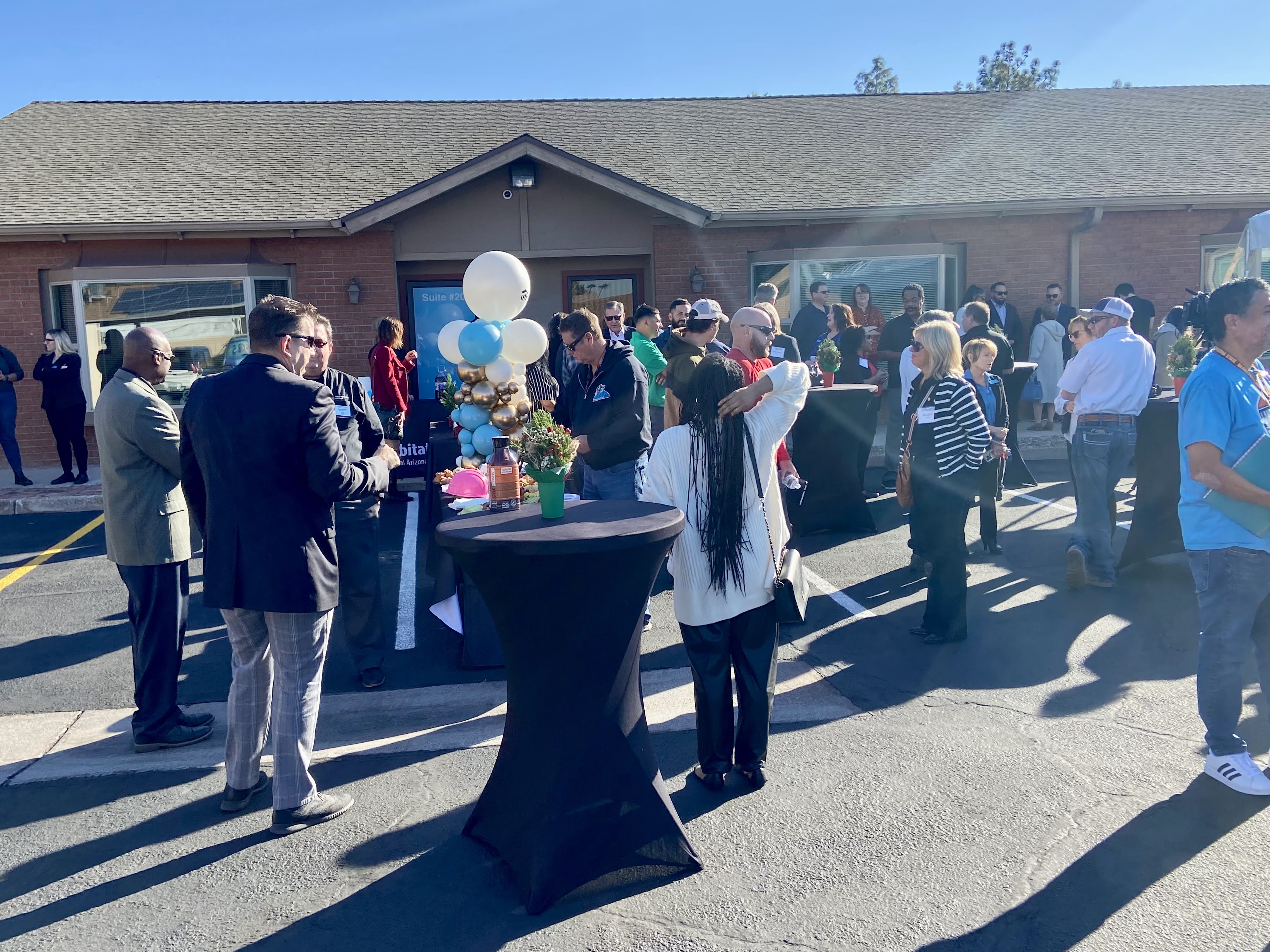 Guests standing at an event