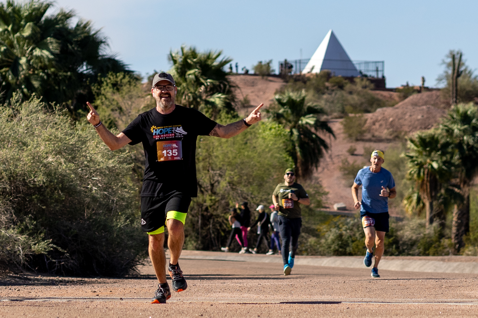 Runner at a charity race event